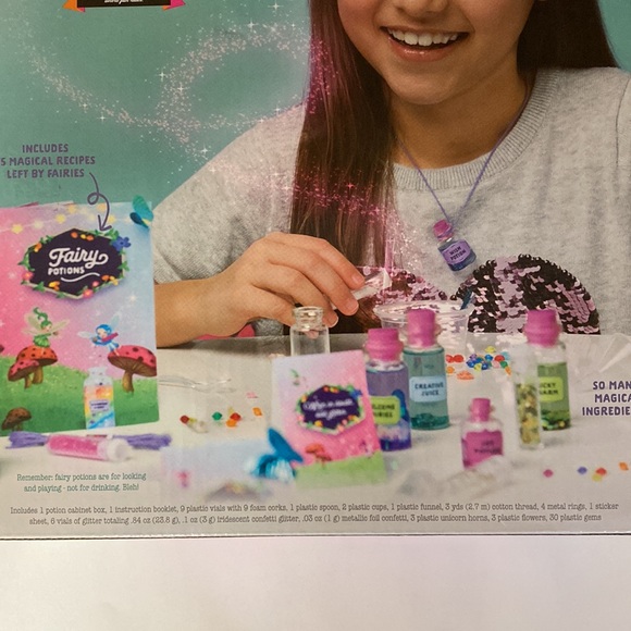 Craft-Tastic Make Your Our Fairy Potions Kit 74 pcs Make 9 Magical Fairy Potions - Picture 6 of 6